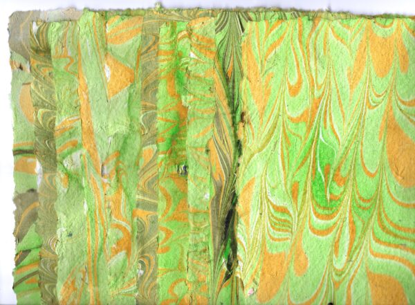 Marbled Greens Paper 10 pack