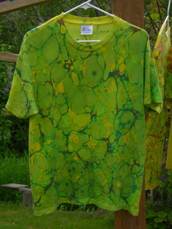 T-shirt Marbled, Yellow with Stone Green, Blue, Yellow