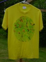 T-shirt Marbled, Yellow with Stone Circle