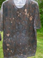 T-shirt Marbled, Neutrals Stones on Feather